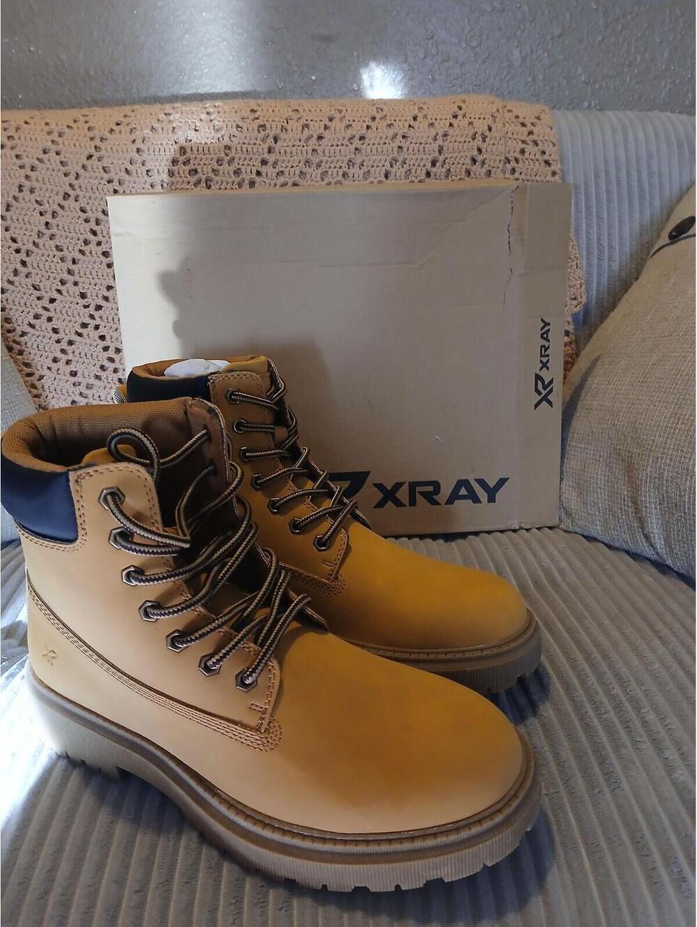 8 Mens Xray Men's Tan Work Boots with Rugged Sole
